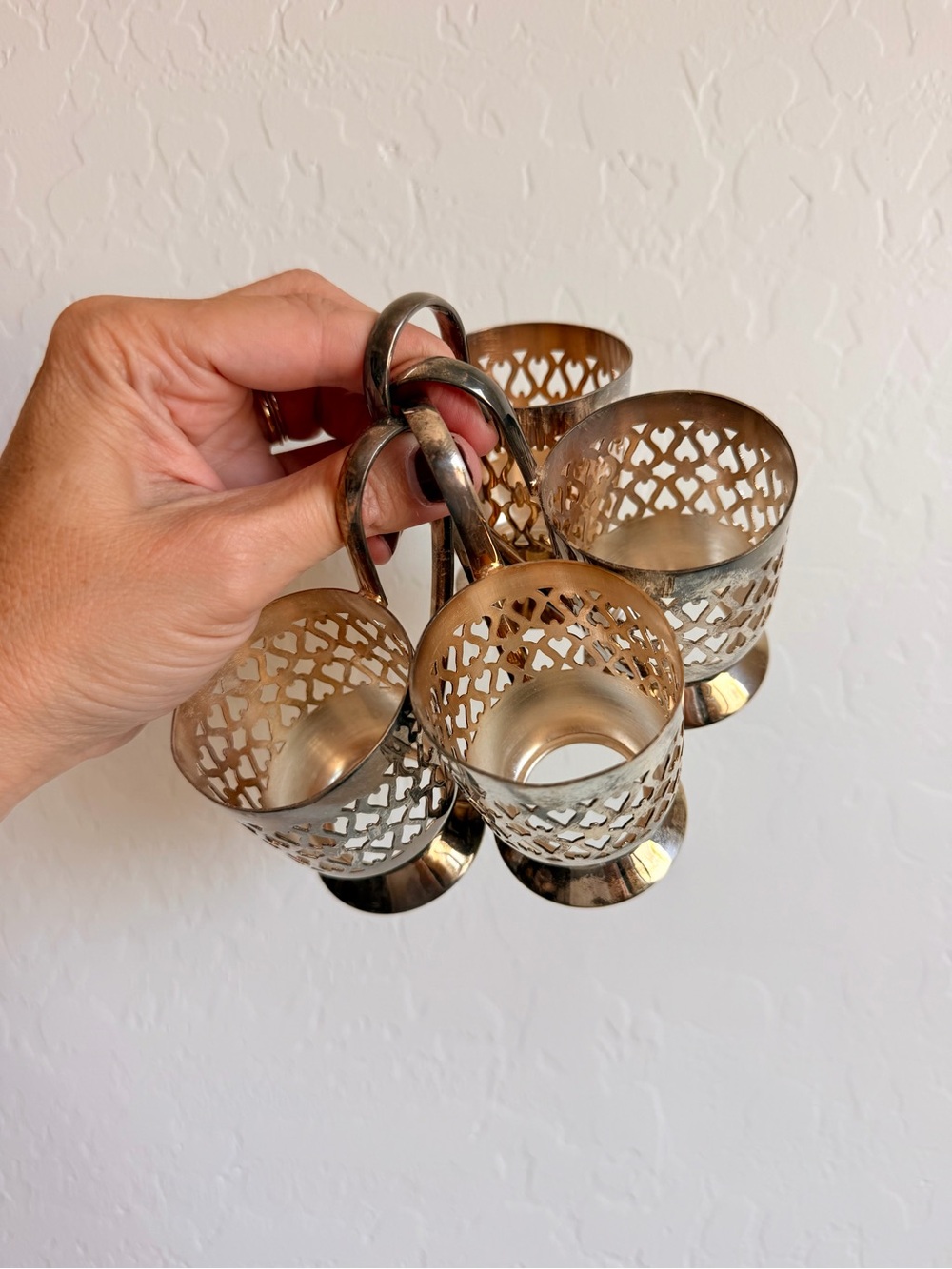 Vintage Gorham Silver Plated Cup Holders